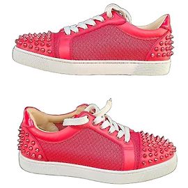 Christian Louboutin Sneakers Louboutin in pelle rossa con borchie
