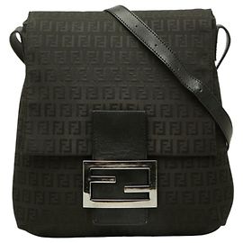 Borsa a tracolla con patta Fendi motivo Zucchino