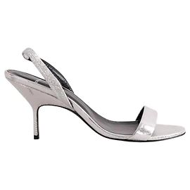 Tacchi Pierre Hardy in pelle argentati