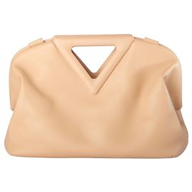 Bottega Veneta The Point Bolso de hombro mediano de piel Almond
