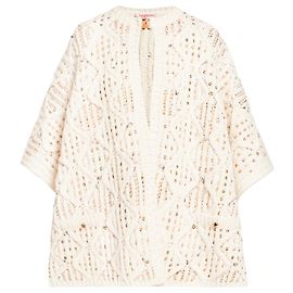 Valentino Garavani VALENTINO - Poncho Valentino en laine blanche (XL)