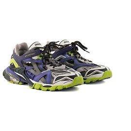 BALENCIAGA - Track 2 Sneaker aus violettem und grauem Canvas (T44)