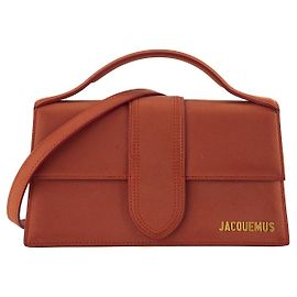 JACQUEMUS - Borsa a tracolla Le Grand Bambino Jacquemus in nubuck bordeaux