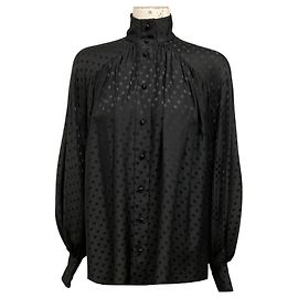 Blusa de seda con estampado de lunares negros Zimmermann