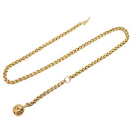 Cintura a catena con ciondolo CC placcato oro Chanel Gold