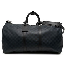 Mala de viagem Louis Vuitton Damier Cobalt Keepall Bandouliere 55 Azul