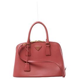 Prada Promenade Saffiano Lux Leather 2Way Handbag in Pink BL0837