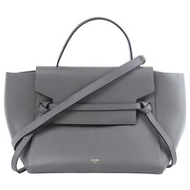 Céline Celine Belt Bag Mini Leather 2 Way Handbag in Gray