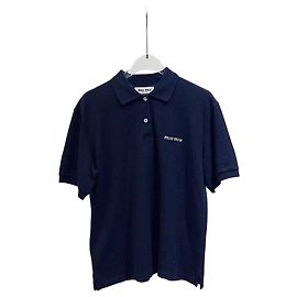 Miu Miu Polohemd aus Baumwolle Navy