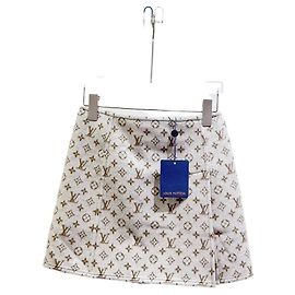 Falda Louis Vuitton Monogram en Lana de Talle Alto