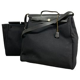 Hermès Bolsa Hermes Herbag MM Toile Officier