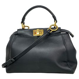 Borsa a mano Fendi Mini Peekaboo in pelle