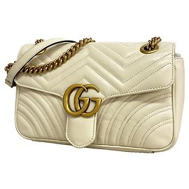 Borsa a tracolla Gucci GG Marmont in Ivory