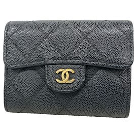 Portacarte Chanel Matelassé in pelle caviar