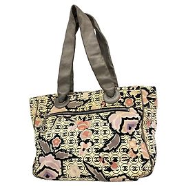Borsa Tote Chanel Camellia in tela