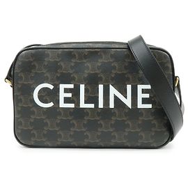 Céline Celine Logo Messenger Triomphe Coated Canvas Medium