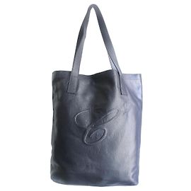 Chopard Borsa a Mano in Pelle Grana Blu Navy