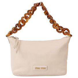 Borsa Miu Miu MIU Spirit Madras Leather Amber Pattern