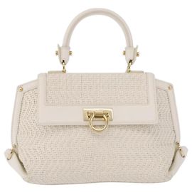 Salvatore Ferragamo Sofia Satchel in pelle intrecciata Medium