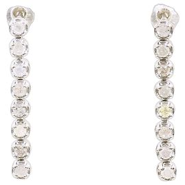 Autre Marque Orecchini a goccia in oro bianco 14K con diamanti