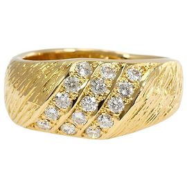 Autre Marque Ehering aus 18K Gelbgold mit Diamant