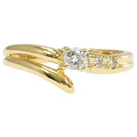 Autre Marque Ehering aus 18K Gelbgold mit Diamant