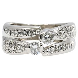 Autre Marque Platin-Ring mit Diamant