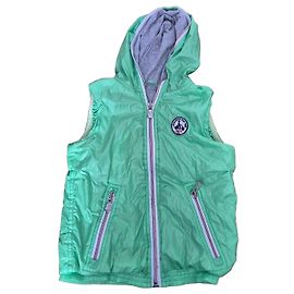 jott kids gilet sans manches capuche vert enfant taille 6/8 ans