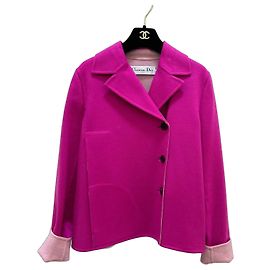 Autre Marque Casaco de cashmere fúcsia vintage Christian Dior Sz.38 seminovo