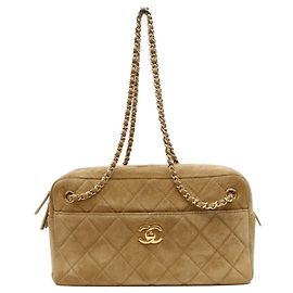 Sac Camera Chanel AS6443 en daim beige foncé