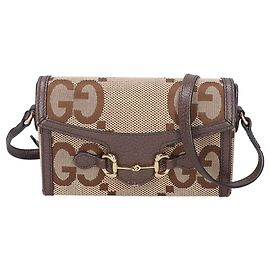 Gucci 699296 Horsebit 1955 Mini Jumbo GG Crossbody Bag