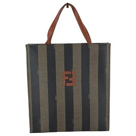 Fendi Bolso Tote y Mochila 2 en 1 Vintage de lona Pequin marrón