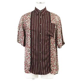 Camisa de manga corta de cupro Dries Van Noten