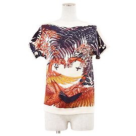 Top de punto de algodón y seda Hermès FLAMINGO PARTY34