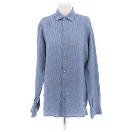 Camisa Loro Piana de lino azul