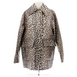 Ganni Cappotto con stampa leopardata