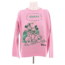 Camisola Gucci Mickey de lã rosa