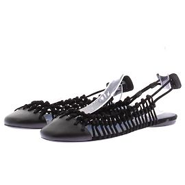 Lanvin Sandali neri intrecciati