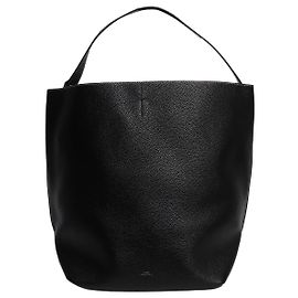 Totême Tote in pelle martellata nera con cintura