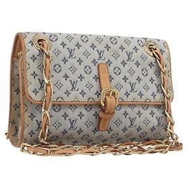 LOUIS VUITTON Monogram Mini Camille Chain Bag Blue M92002 LV