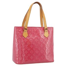 LOUIS VUITTON Monogram Vernis Houston Hand Bag Fran Boise M9135F
