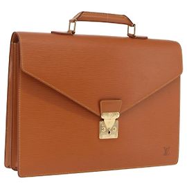 LOUIS VUITTON Epi Serviette Conseiller Briefcase Zipangu Gold M54428
