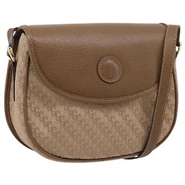 GUCCI Shoulder Bag Canvas Beige Gold 007 754 0074