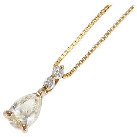 Autre Marque 18K Roségold-Halskette mit gelbem Diamanten