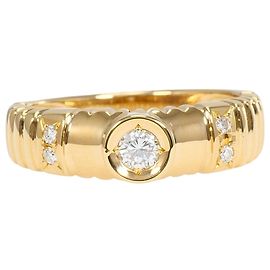 Autre Marque 18K Gelbgold Ring mit Diamant