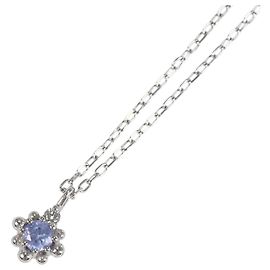Autre Marque Collana in oro bianco 18K con diamanti e tanzanite