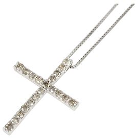 Autre Marque Collar de oro blanco 14K con diamante