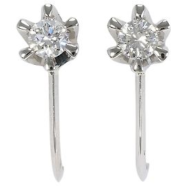 Autre Marque PT900 Platin-Clip-Ohrringe mit Diamanten