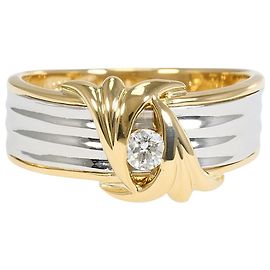Autre Marque Ehering aus Platin und Gelbgold