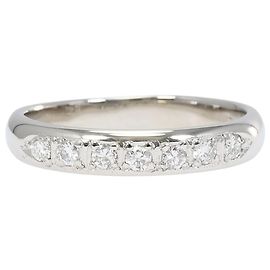 Autre Marque Platin-Bandring mit Diamant